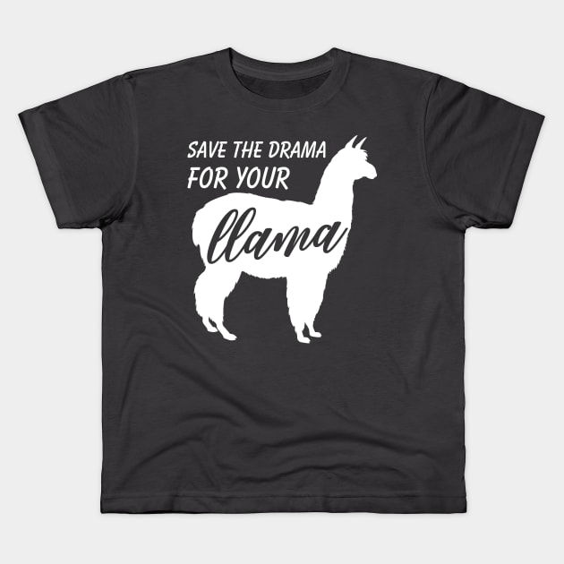 Save The Drama For Your Llama Kids T-Shirt by mintipap